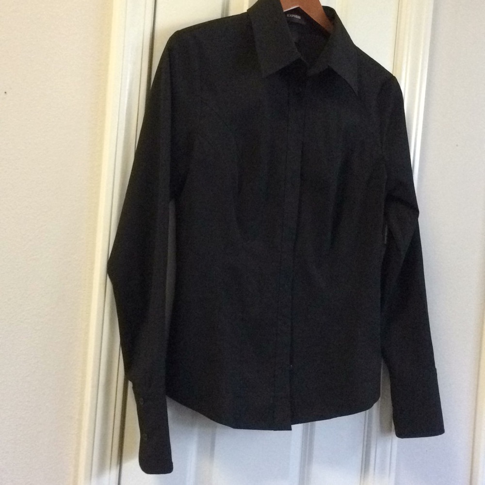 Express black buttoned down shirt